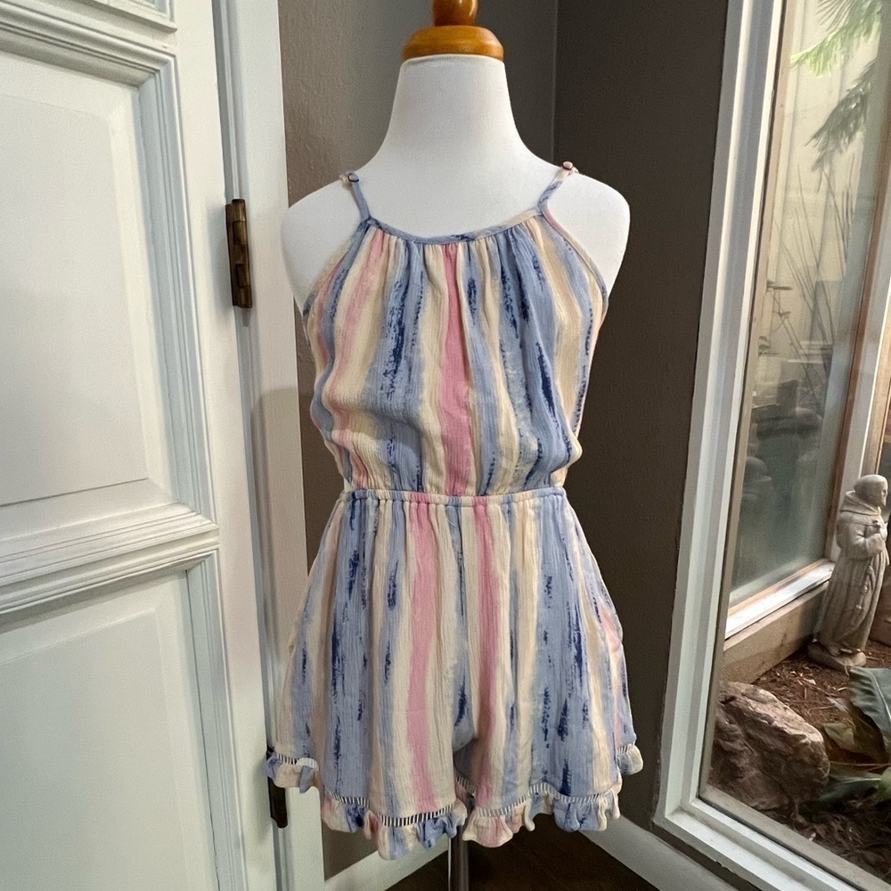 NWT Vintage Havana girls size large pastel stripe romper - Picture 4 of 8